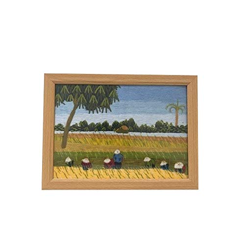 Amazon.co.jp: ベトナム 刺繍絵 全面手刺繍 刺繍画 ハンドメイド